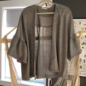 Gray cardigan